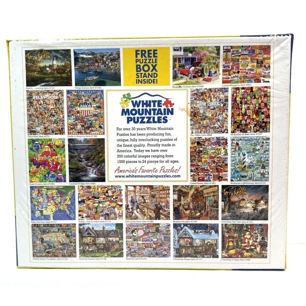 White Mountain Pop Culture 1000 Piece Jigsaw Puzzle NEW Sealed Charlie Girard